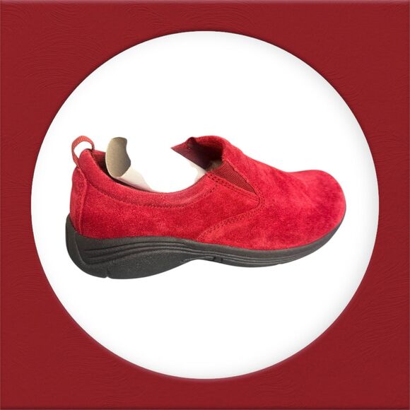 Vintage-Inspired Route 66 Red Suede Slip-On Shoes Retro Comfort Casuals sz 8 - Picture 4 of 9